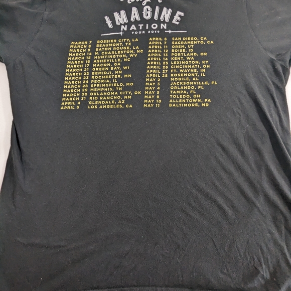 MercyMe's Imagine Nation Tour 2009 Concert Dates/Cities/States on Back XL - Picture 8 of 10